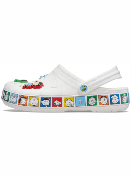 Zueco Unisex Peanuts Crocband Blanco Crocs