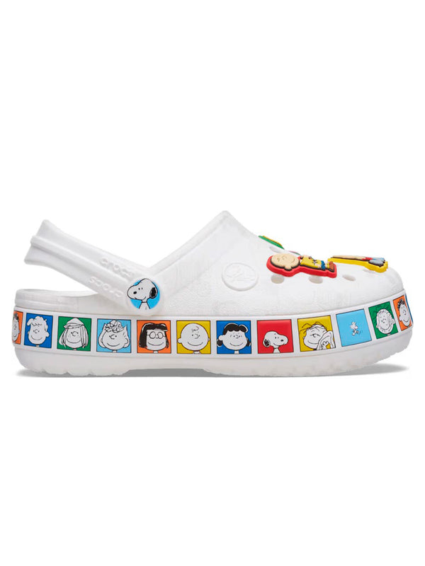 Zueco Niños Grandes Peanuts Crocband Blanco Crocs