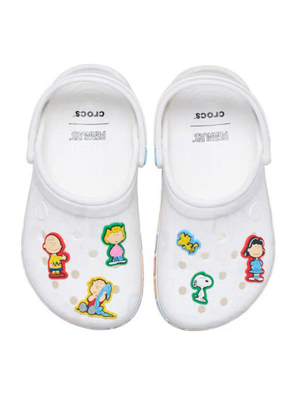 Zueco Niños Grandes Peanuts Crocband Blanco Crocs