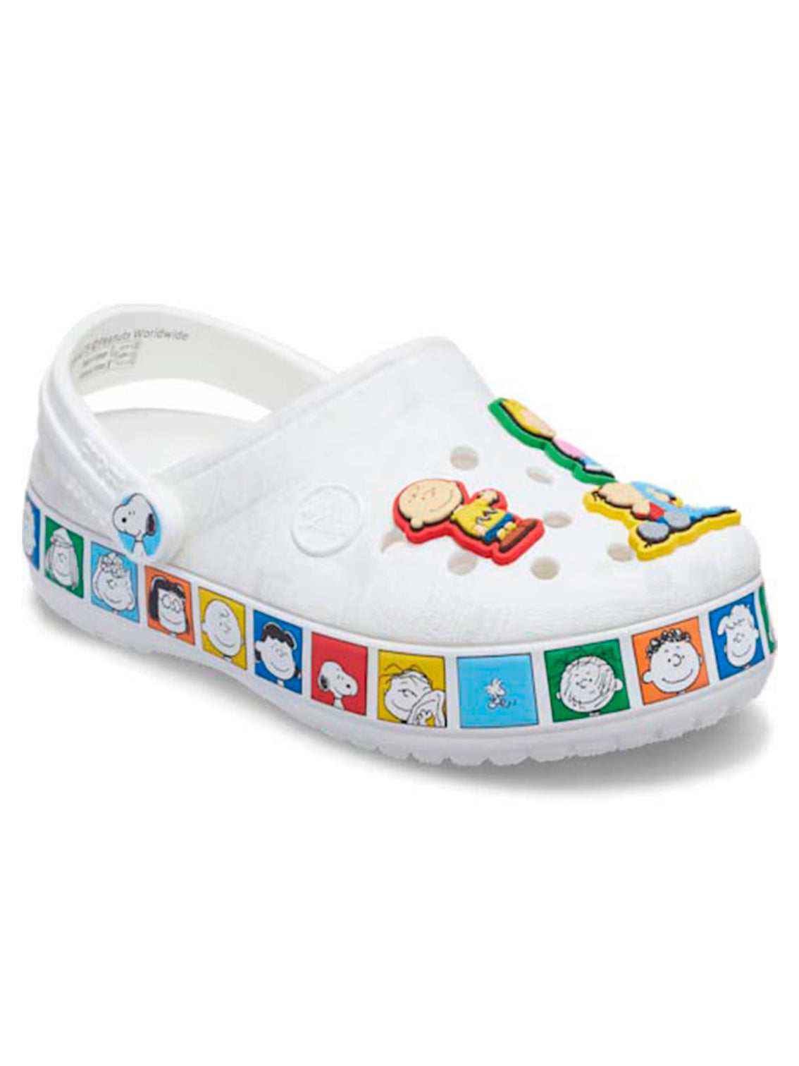 Zueco Niños Grandes Peanuts Crocband Blanco Crocs