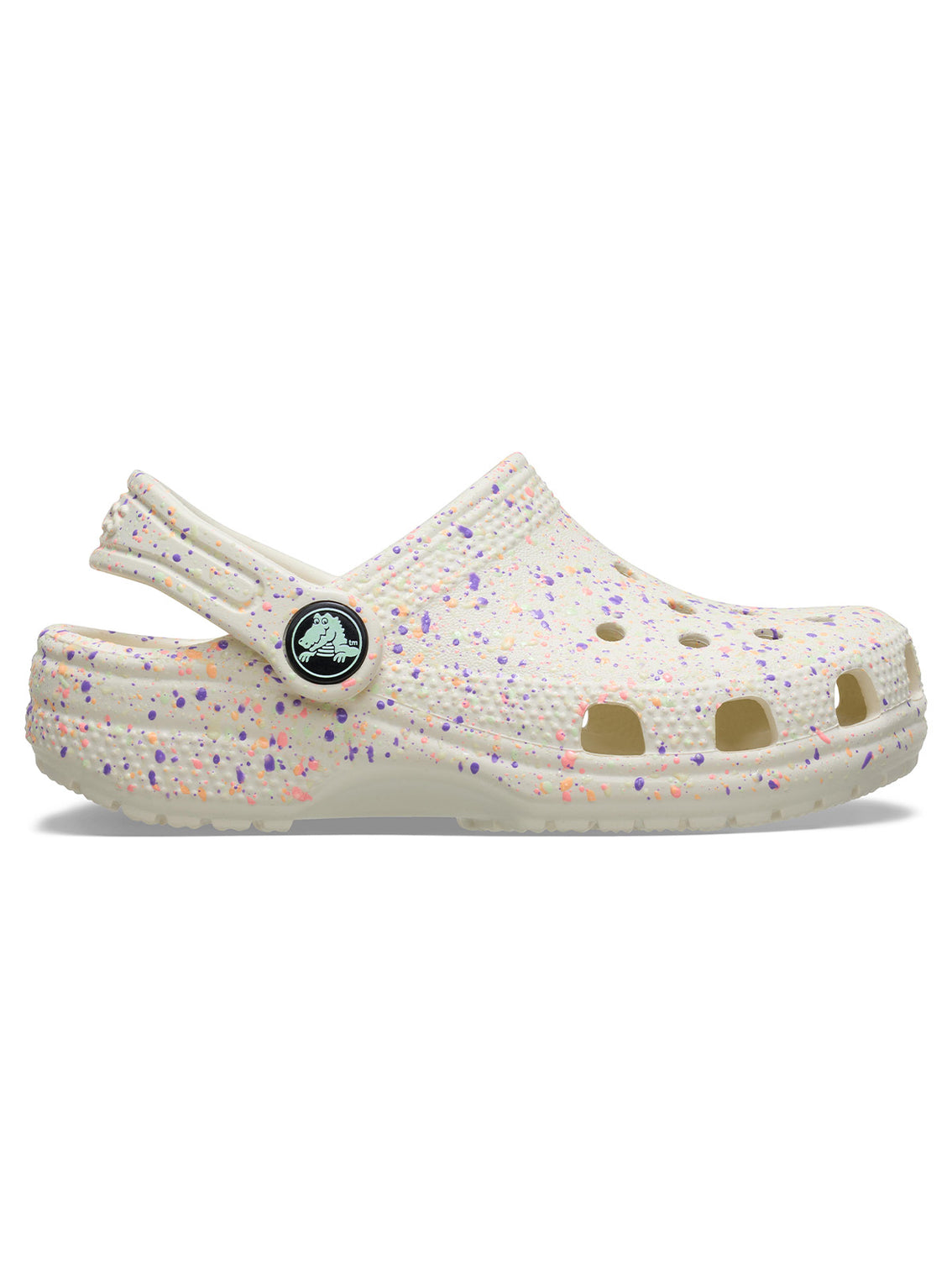 Zueco Niños Grandes Classic Glow Paint Blanco Crocs
