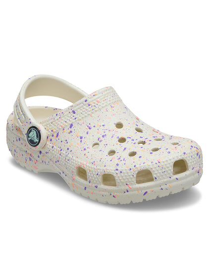 Zueco Niños Grandes Classic Glow Paint Blanco Crocs