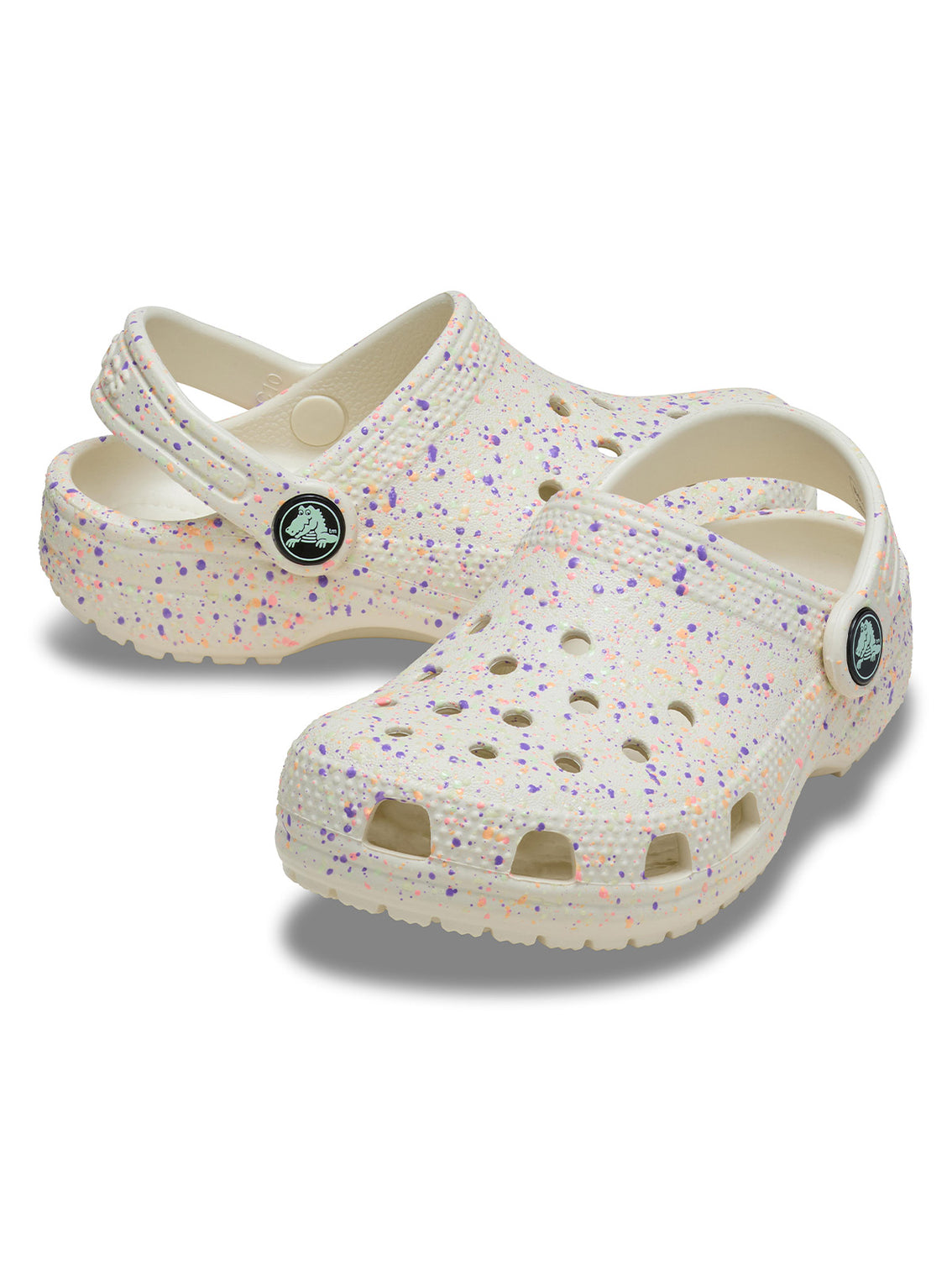 Zueco Niños Grandes Classic Glow Paint Blanco Crocs