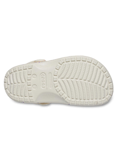 Zueco Niños Grandes Classic Glow Paint Blanco Crocs