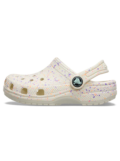 Zueco Niños Grandes Classic Glow Paint Blanco Crocs
