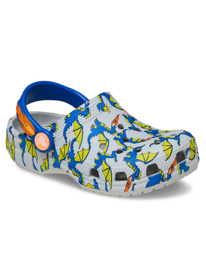 Zueco Niños Pequeños Classic Dragon Blanco Crocs