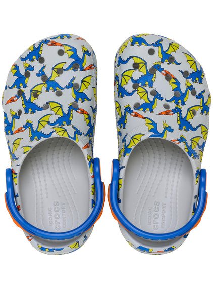 Zueco Niños Pequeños Classic Dragon Blanco Crocs