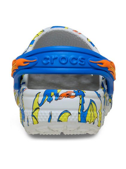 Zueco Niños Pequeños Classic Dragon Blanco Crocs