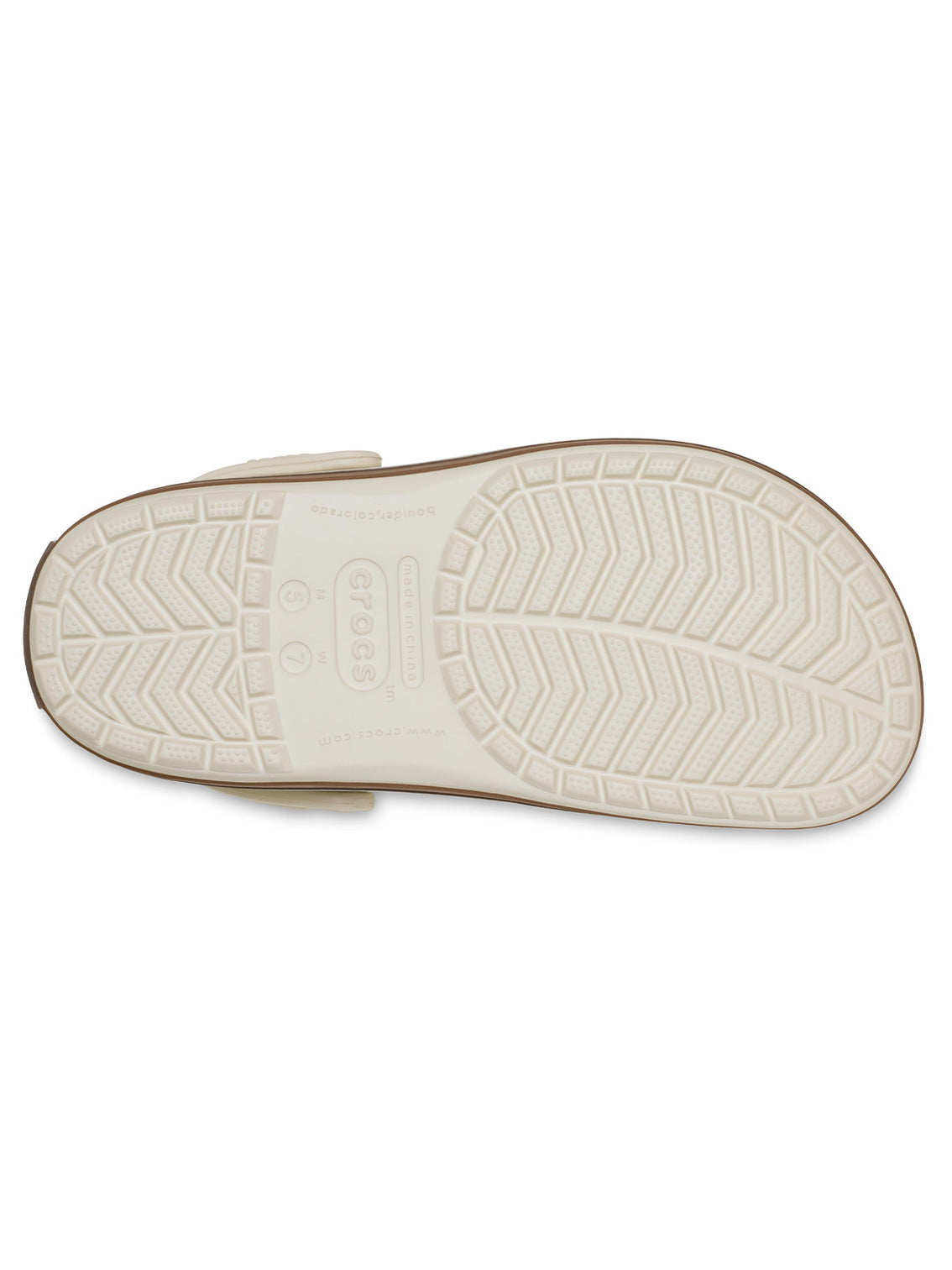 Zueco Unisex Crocband Gum Clog Beige Crocs