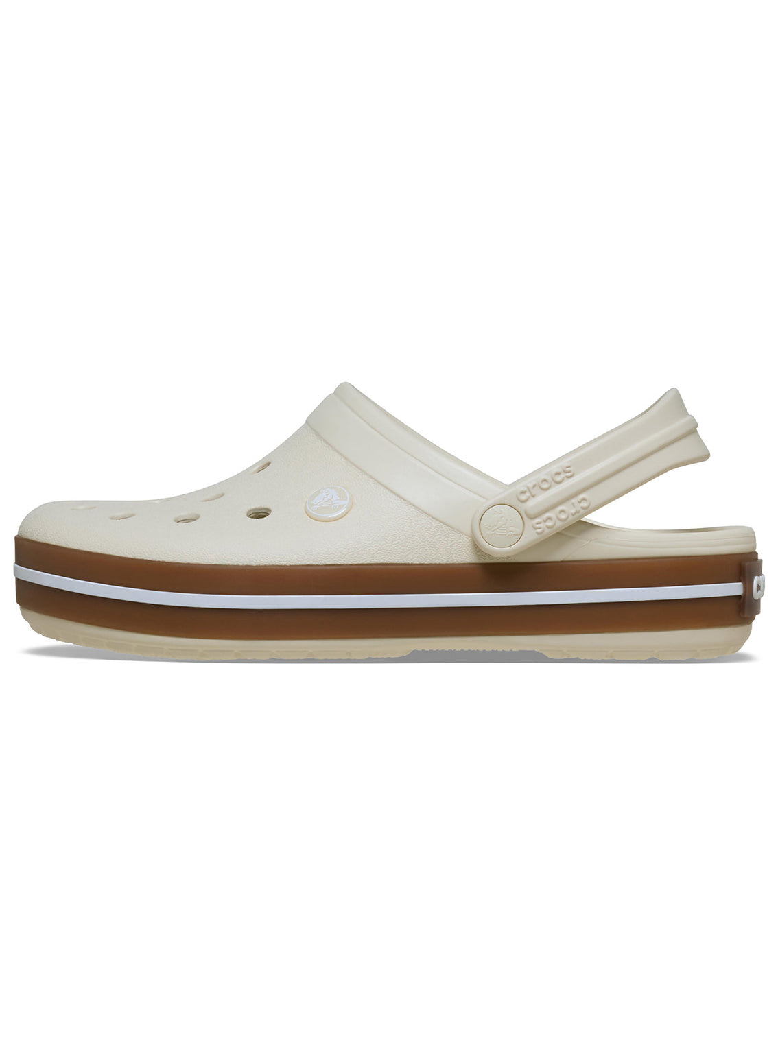 Zueco Unisex Crocband Gum Clog Beige Crocs