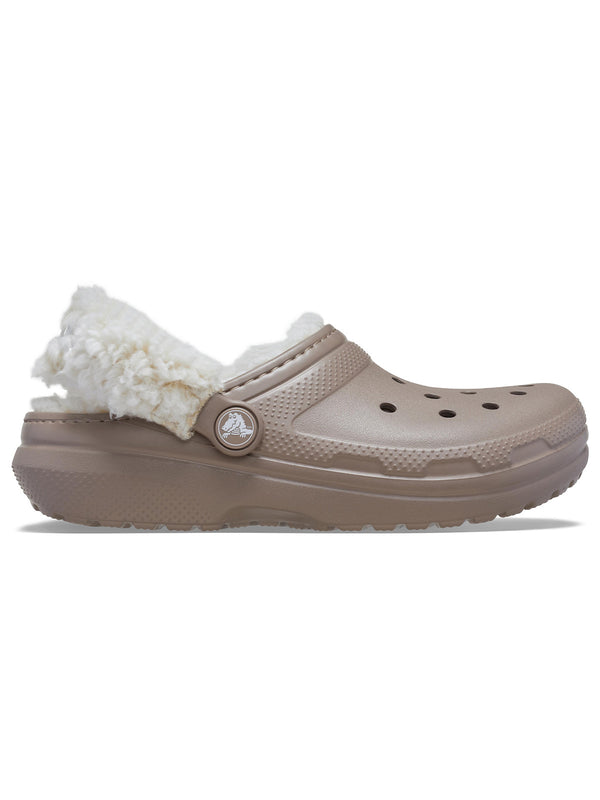 Zueco Niños Grandes Classic Fleece Lined Café Crocs