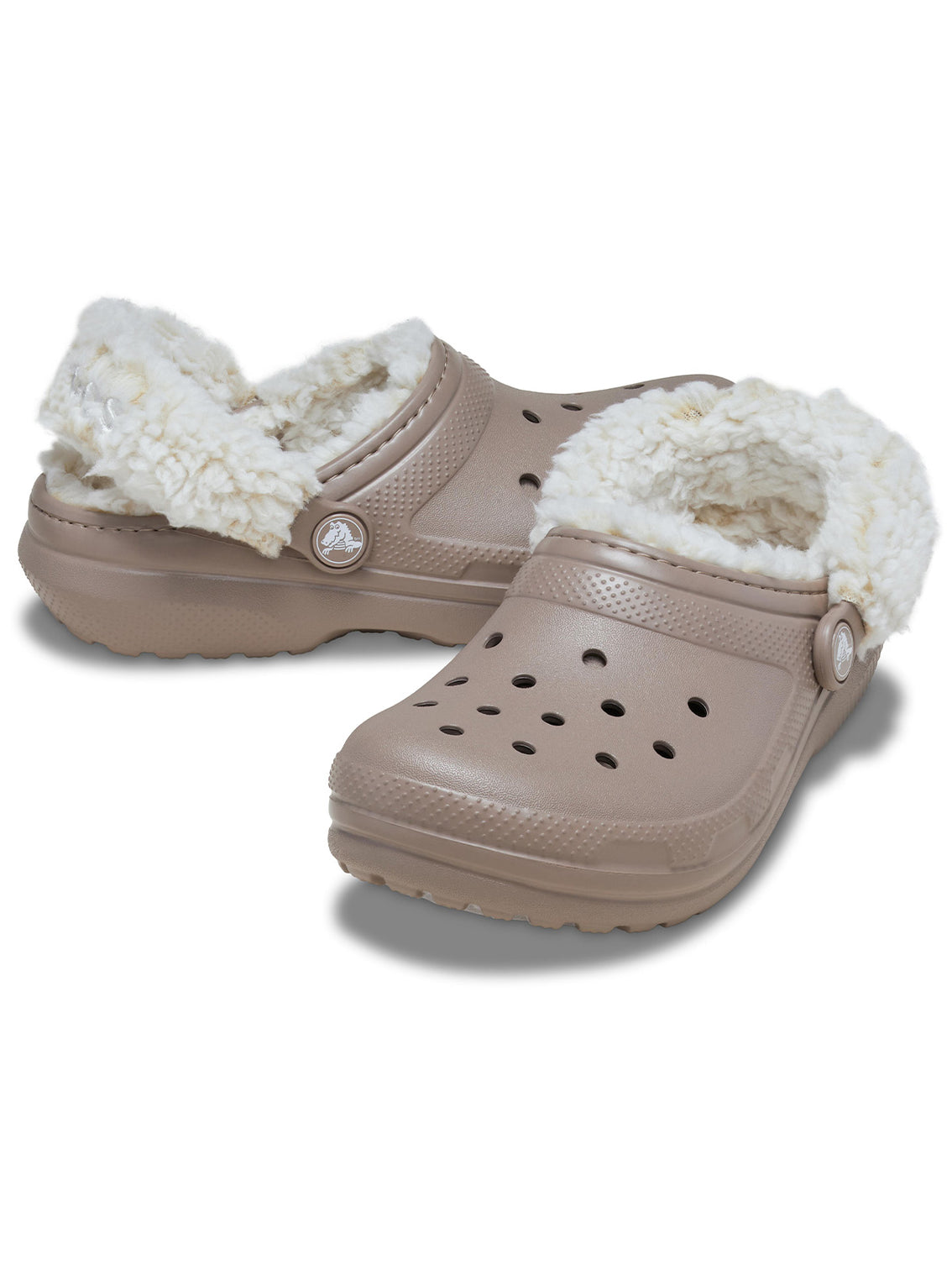 Zueco Niños Grandes Classic Fleece Lined Café Crocs