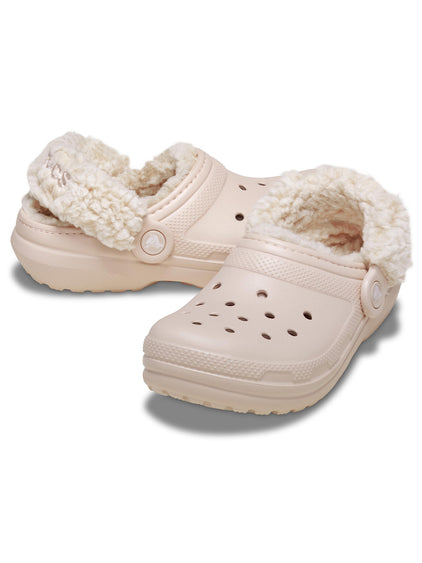Zueco Niños Grandes Classic Fleece Lined Rosado Crocs