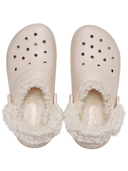 Zueco Niños Grandes Classic Fleece Lined Rosado Crocs