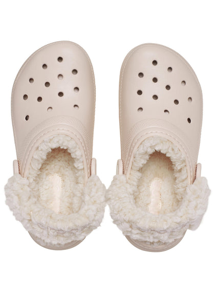 Zueco Niños Pequeños Classic Fleece Lined Rosado Crocs