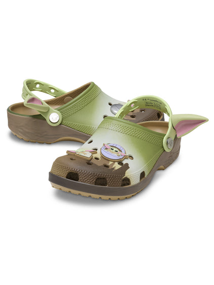 Zueco Niños Grandes Star Wars Grogu Clog Verde Crocs