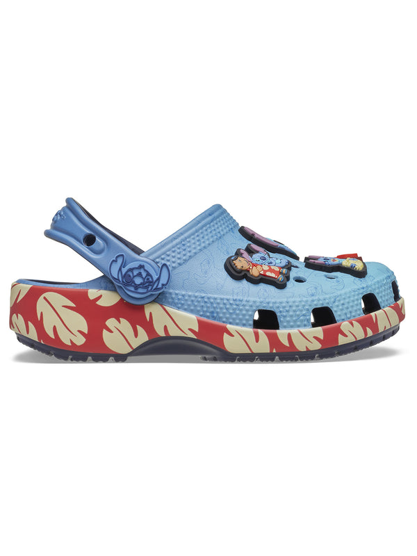 Zueco Niños Grandes Classic Clog Stitch Azul Crocs
