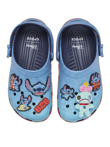 Zueco Niños Grandes Classic Clog Stitch Azul Crocs