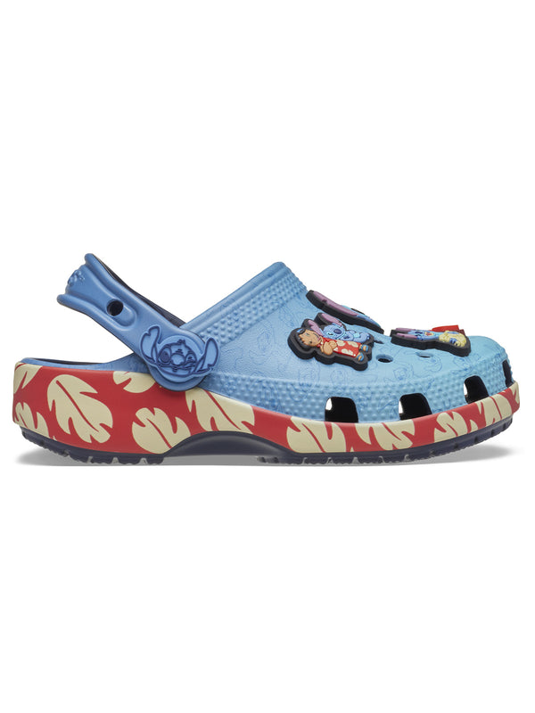 Zueco Niños Pequeños Classic Clog Stitch Azul Crocs