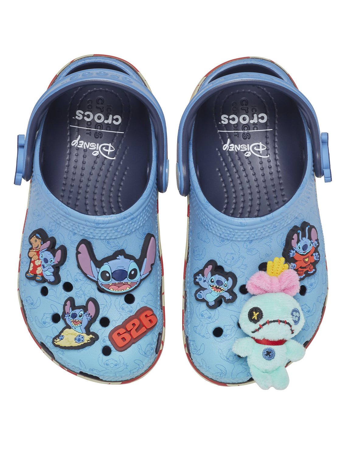 Zueco Niños Pequeños Classic Clog Stitch Azul Crocs