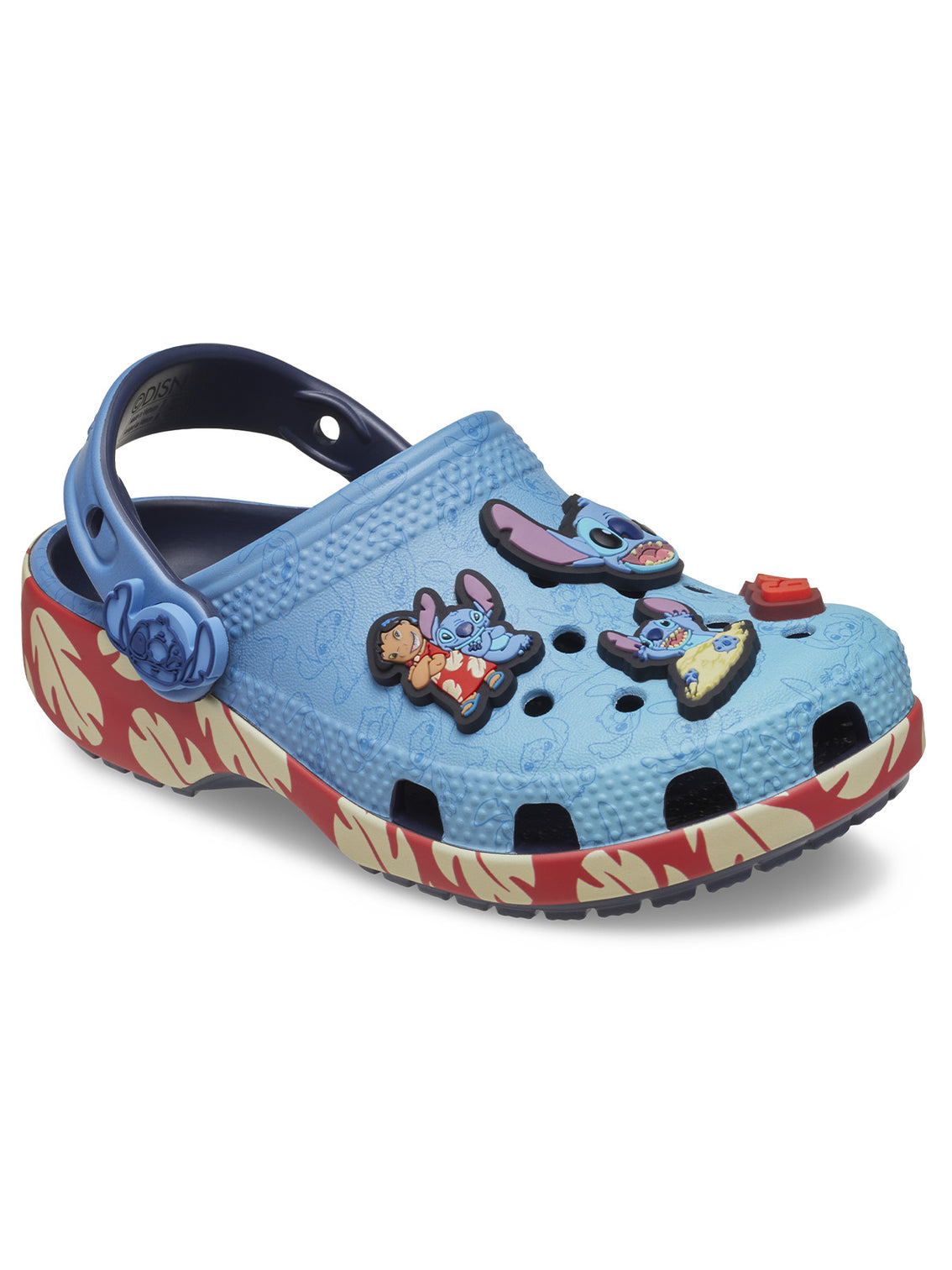 Zueco Niños Pequeños Classic Clog Stitch Azul Crocs