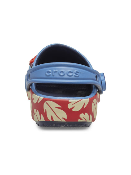 Zueco Niños Pequeños Classic Clog Stitch Azul Crocs