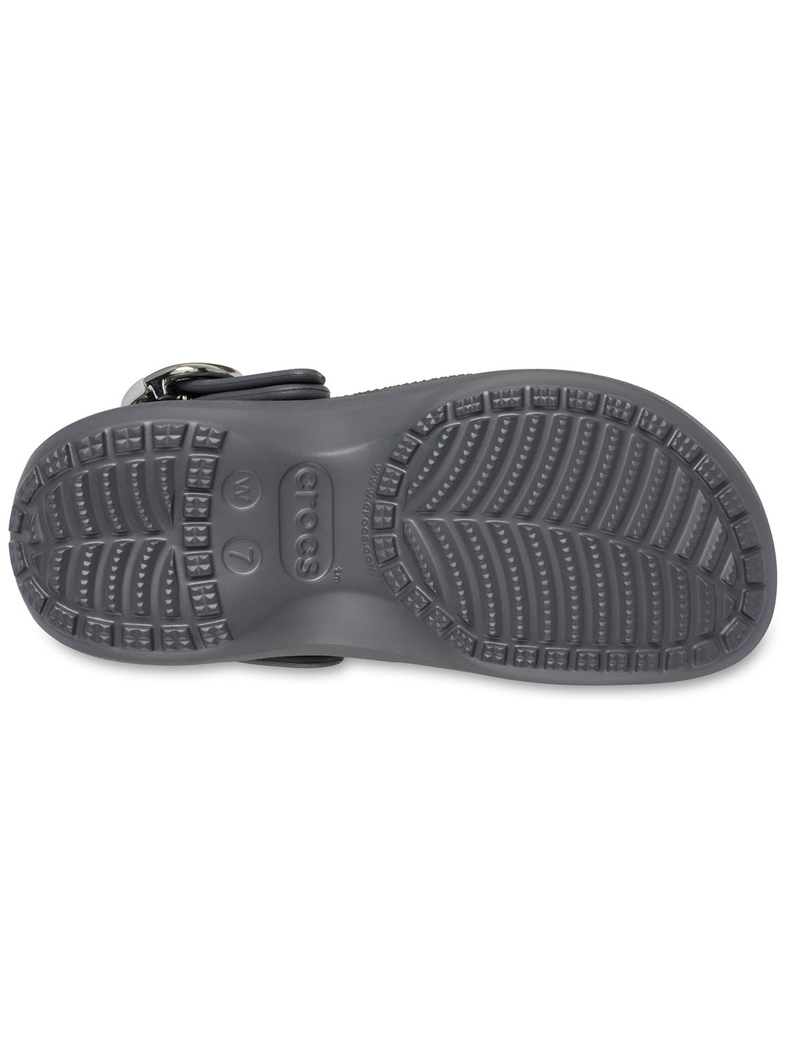 Zueco Plataforma Mujer Classic Buckle Gris Oscuro Crocs