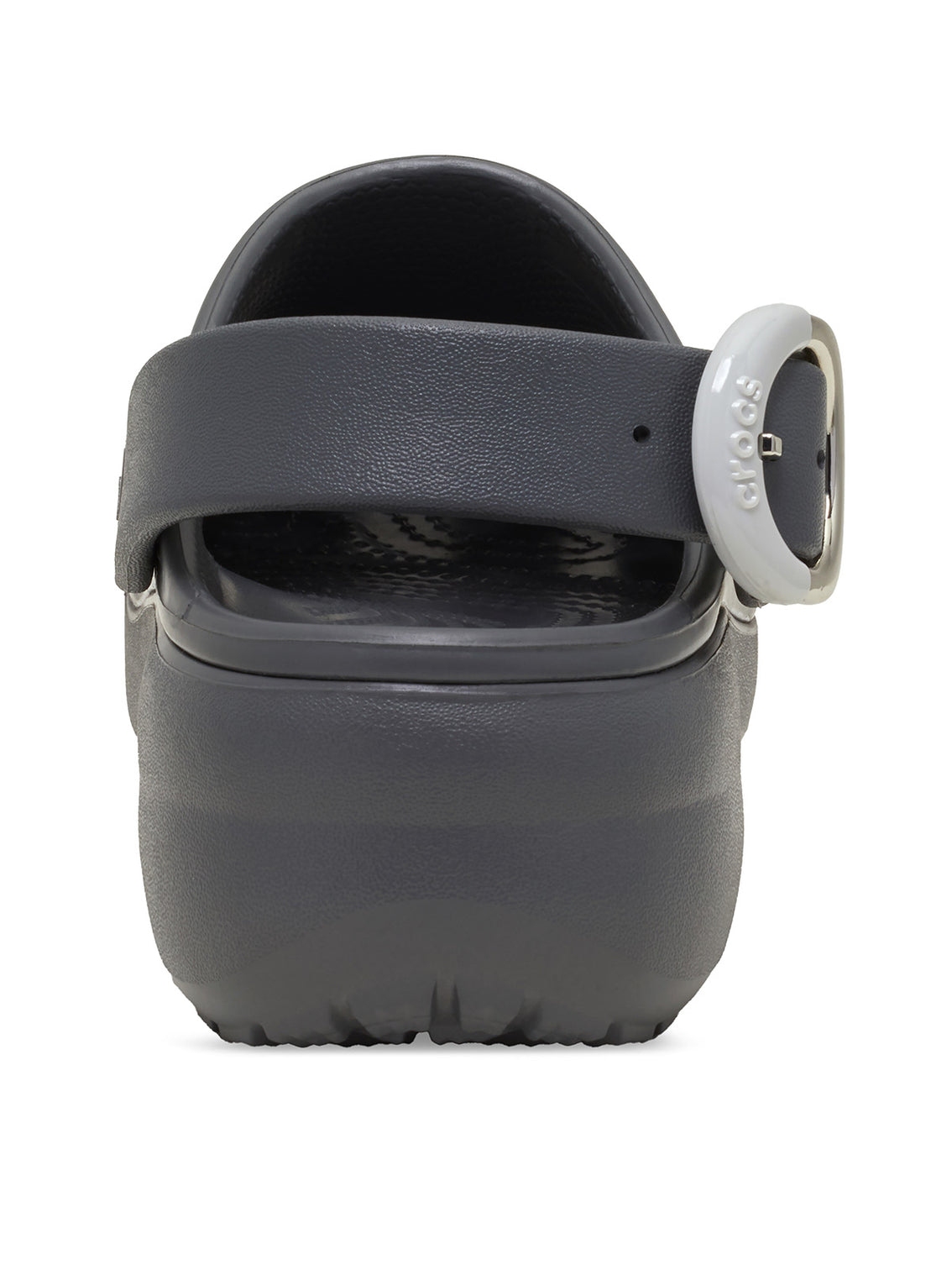 Zueco Plataforma Mujer Classic Buckle Gris Oscuro Crocs