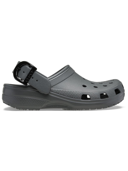 Zueco Unisex Classic Buckle Clog Gris Oscuro Crocs