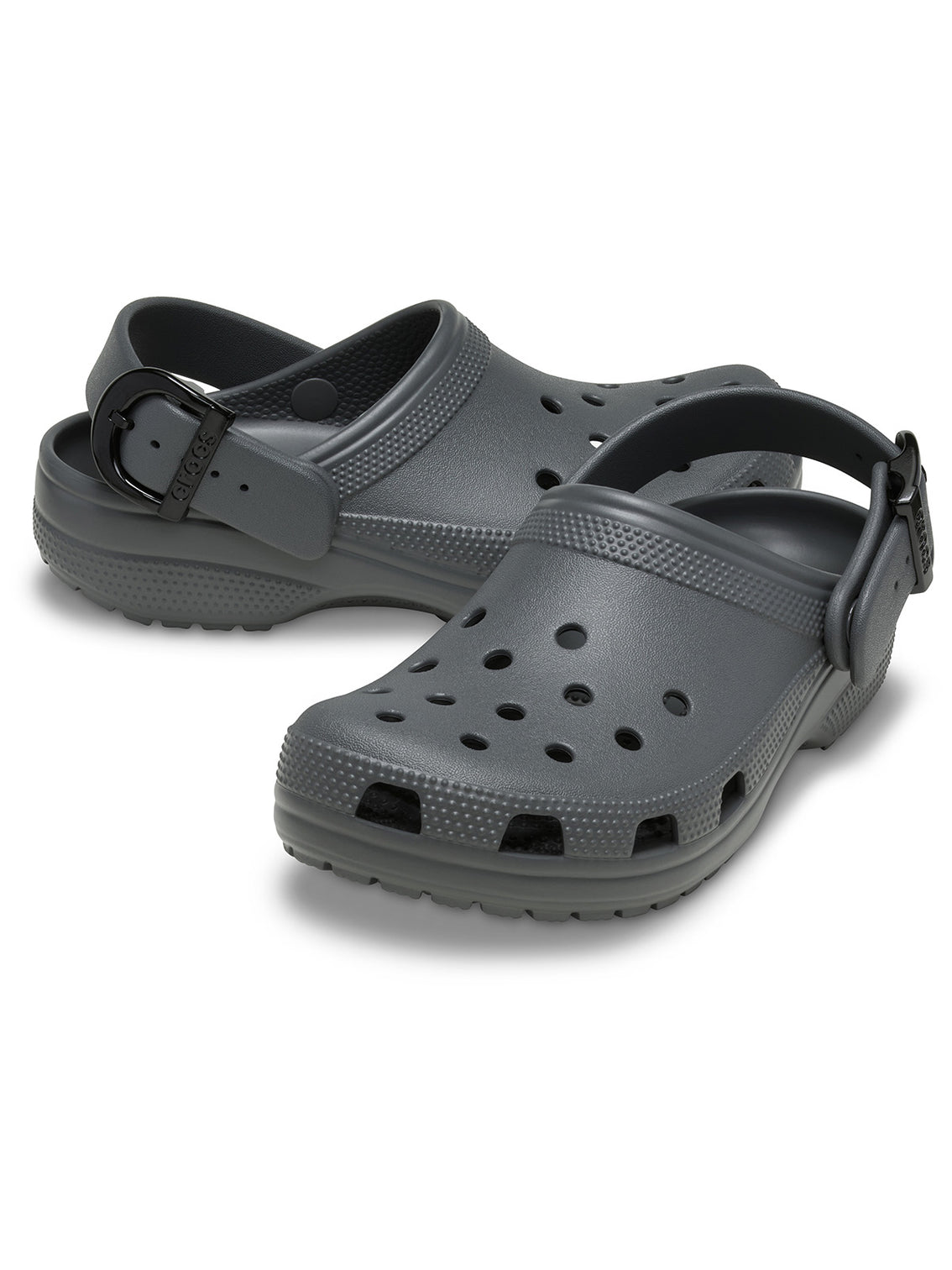 Zueco Unisex Classic Buckle Clog Gris Oscuro Crocs
