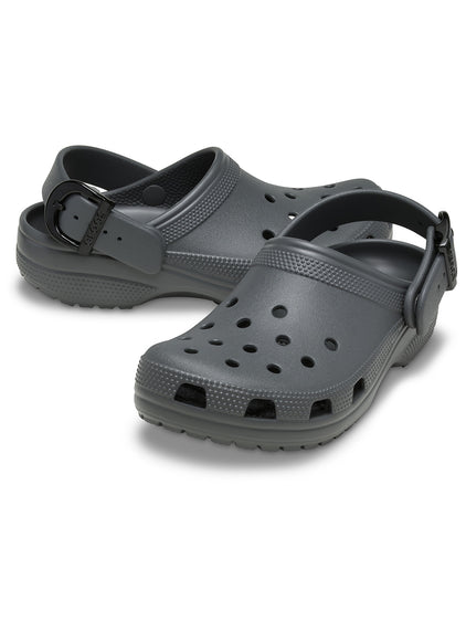 Zueco Unisex Classic Buckle Clog Gris Oscuro Crocs