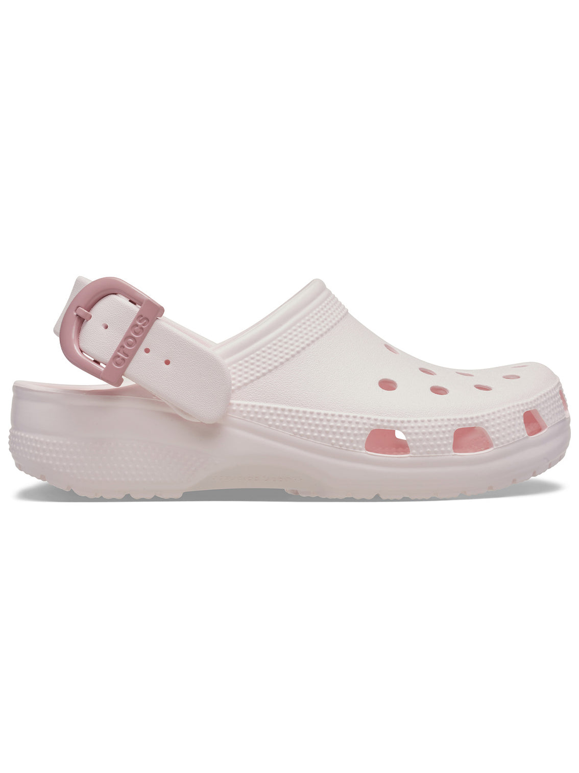 Zueco Unisex Classic Buckle Clog Rosa Suave Crocs