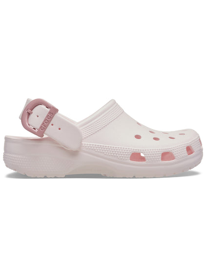 Zueco Unisex Classic Buckle Clog Rosa Suave Crocs