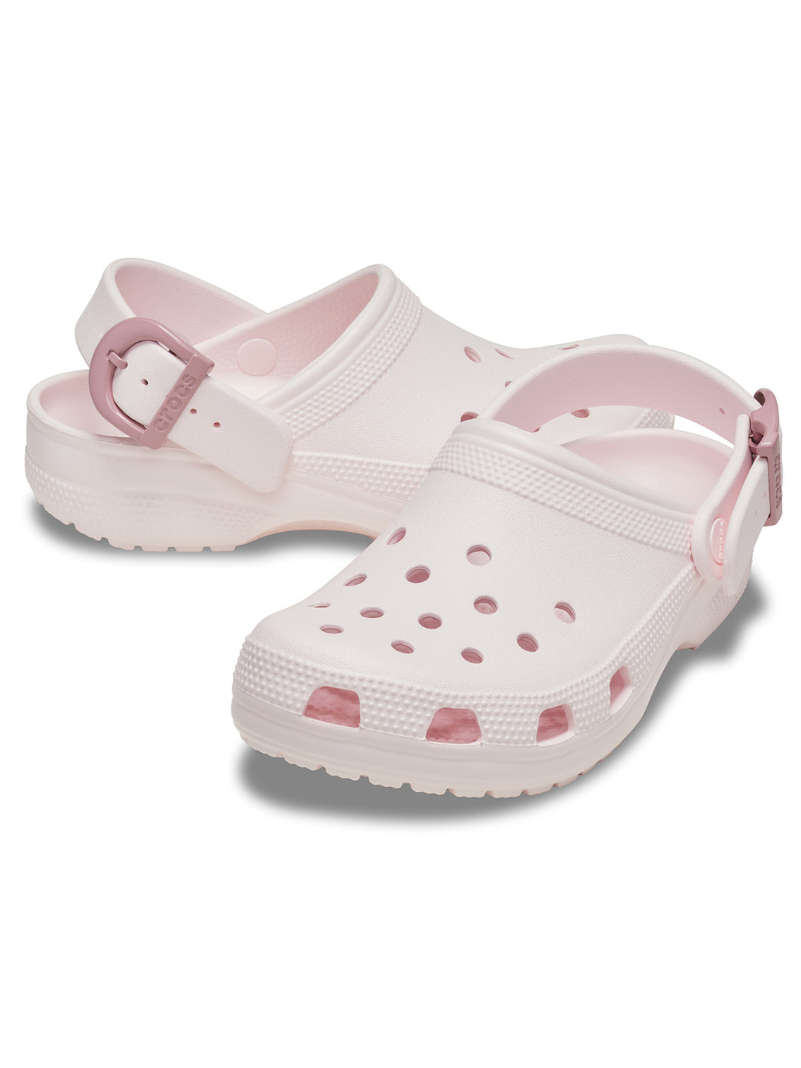 Zueco Unisex Classic Buckle Clog Rosa Suave Crocs