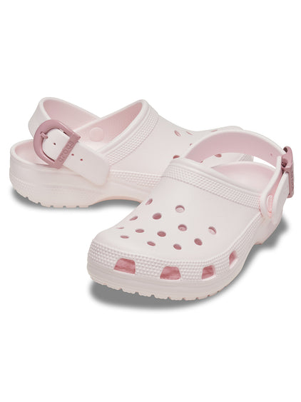 Zueco Unisex Classic Buckle Clog Rosa Suave Crocs