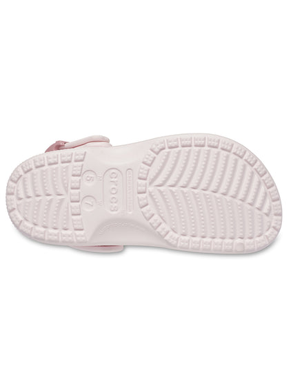 Zueco Unisex Classic Buckle Clog Rosa Suave Crocs