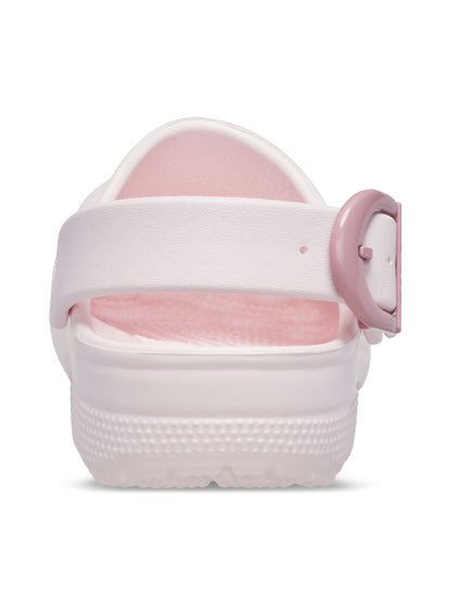 Zueco Unisex Classic Buckle Clog Rosa Suave Crocs