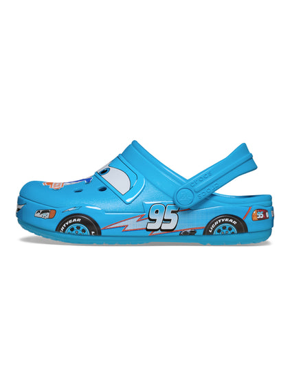 Zueco Niños Grandes Rayo Mcqueen Dinoco Azul Crocs