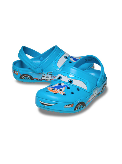 Zueco Niños Grandes Rayo Mcqueen Dinoco Azul Crocs