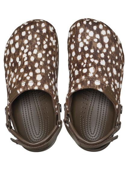 Zueco Unisex Classic Crafted Pony Hair Café Crocs