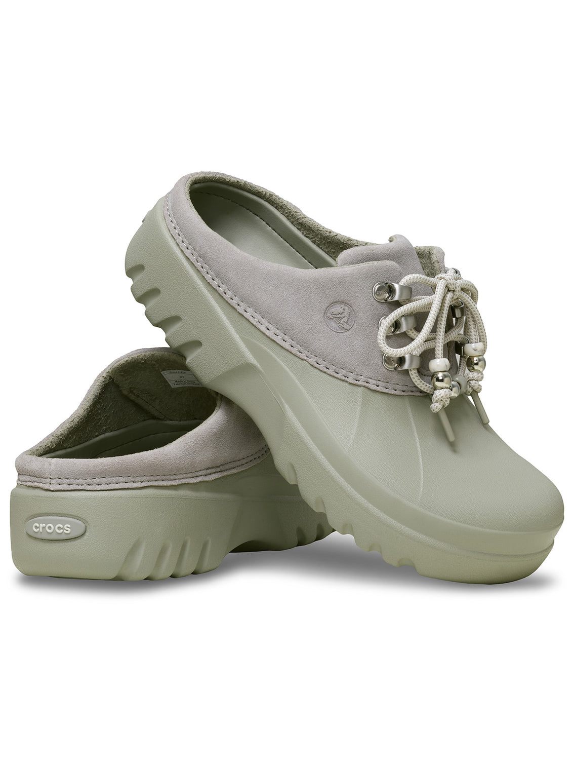Zueco Mujer Axle Suede Mule Gris Crocs