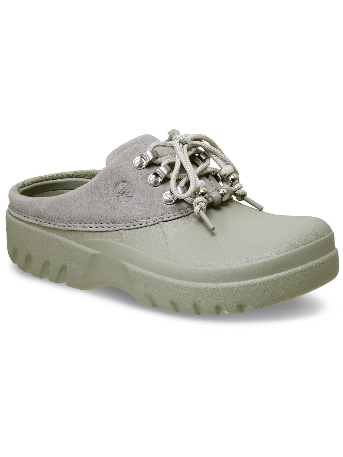 Zueco Mujer Axle Suede Mule Gris Crocs
