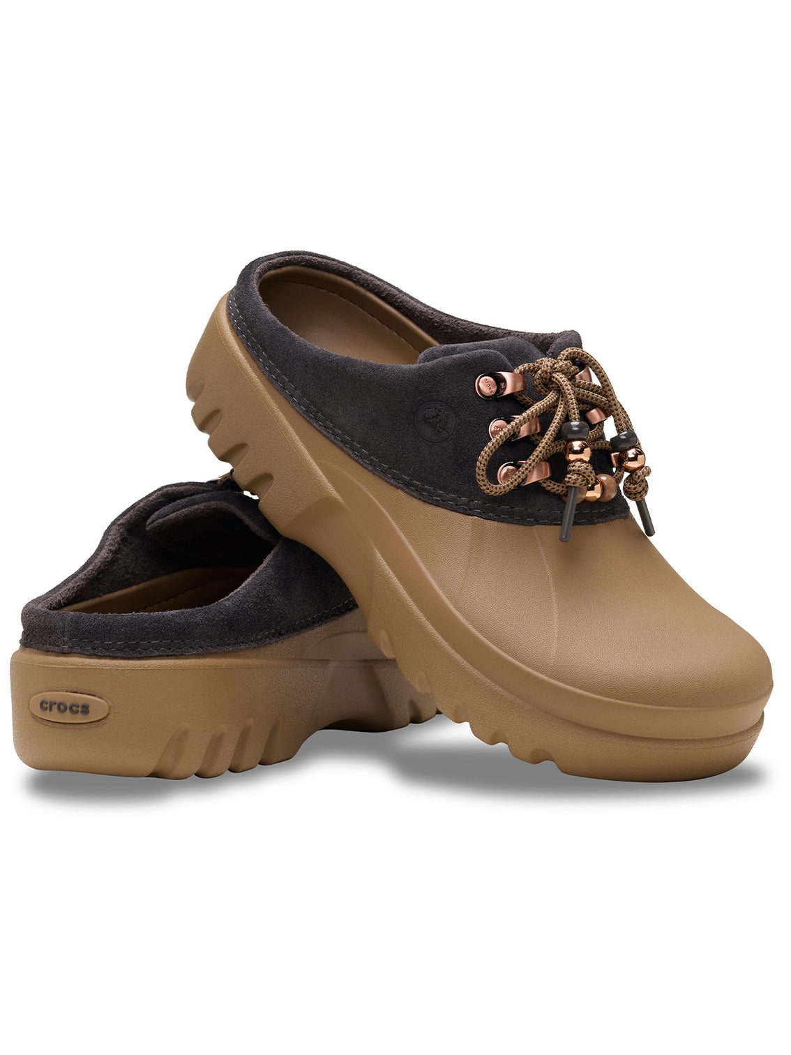 Zueco Mujer Axle Suede Mule Café Crocs