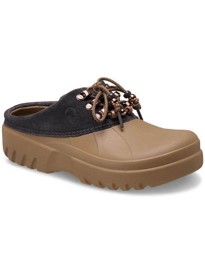 Zueco Mujer Axle Suede Mule Café Crocs